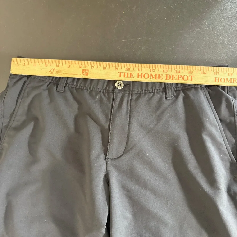 Under Armour Mens Black Performance Golf Pants Size 38x34 Tapered Leg Chino